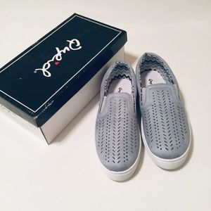 Qupid Blue Distressed Reba Slip on Sneaker Size 10